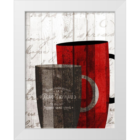 Morning Coffee 2 White Modern Wood Framed Art Print by Kimberly, Allen