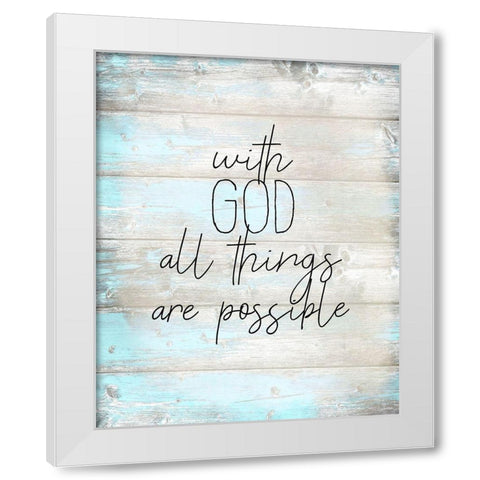 All Things White Modern Wood Framed Art Print by Kimberly, Allen