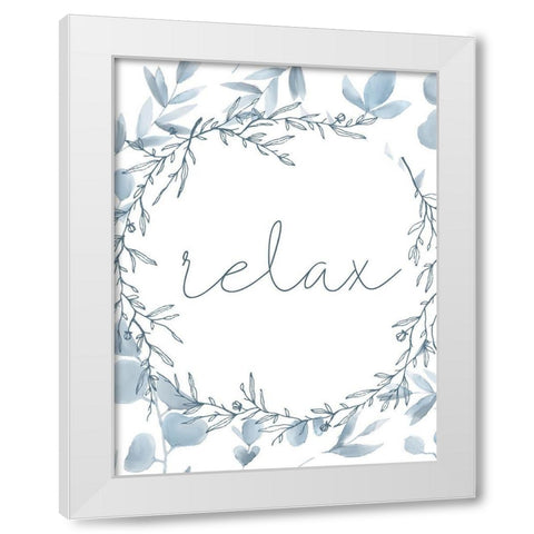 Relax 1 White Modern Wood Framed Art Print by Kimberly, Allen