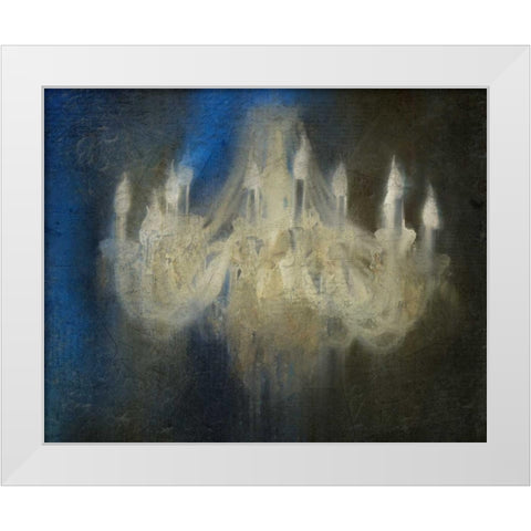 Ghostly Chandelier White Modern Wood Framed Art Print by Allen, Kimberly