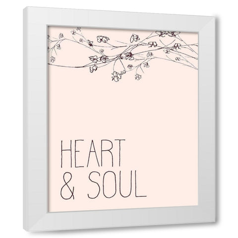 Heart 1 White Modern Wood Framed Art Print by Kimberly, Allen