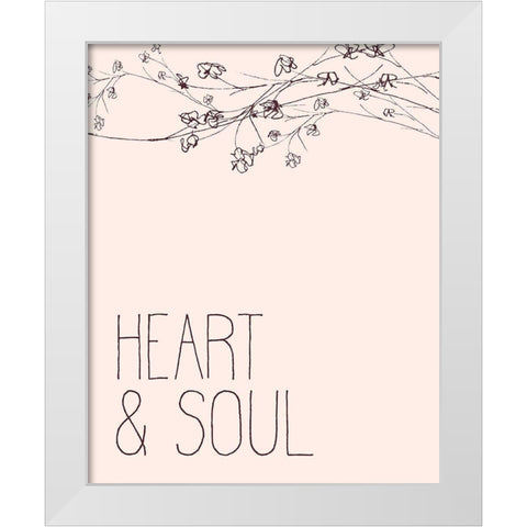 Heart 1 White Modern Wood Framed Art Print by Kimberly, Allen
