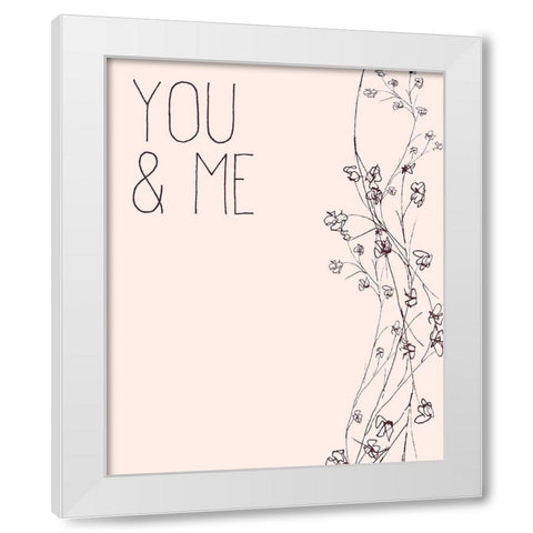 Heart 2 White Modern Wood Framed Art Print by Kimberly, Allen