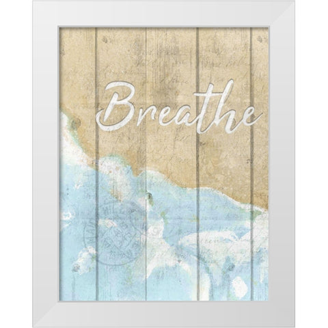 Calm and Breathe 2 White Modern Wood Framed Art Print by Kimberly, Allen