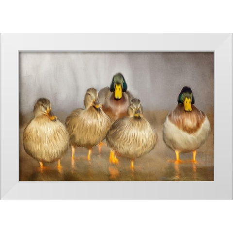 The Whole Family White Modern Wood Framed Art Print by Kimberly, Allen