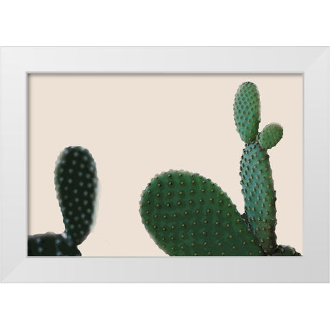 Blush Cactus 2 White Modern Wood Framed Art Print by Kimberly, Allen