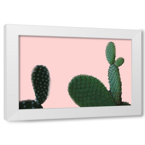 Blush Cactus 2 v2 White Modern Wood Framed Art Print by Kimberly, Allen