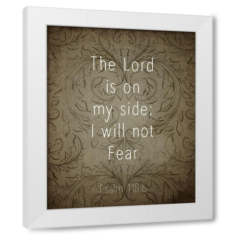 Psalms 3 White Modern Wood Framed Art Print by Kimberly, Allen