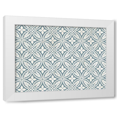 Blue Toned White Modern Wood Framed Art Print by Kimberly, Allen