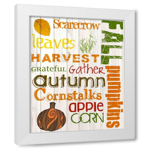 Fall  1 White Modern Wood Framed Art Print by Allen, Kimberly