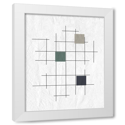 Grid 1 White Modern Wood Framed Art Print by Kimberly, Allen