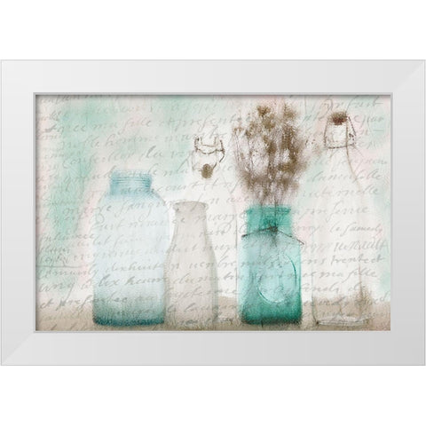 Sea Glass White Modern Wood Framed Art Print by Kimberly, Allen