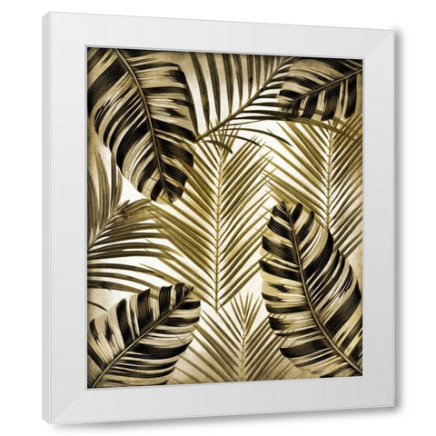 Gold Palm 2 White Modern Wood Framed Art Print by Allen, Kimberly