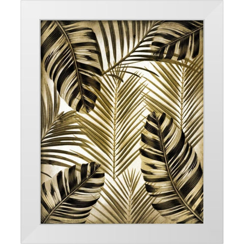 Gold Palm 2 White Modern Wood Framed Art Print by Allen, Kimberly