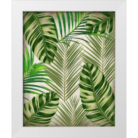 Palms 1 White Modern Wood Framed Art Print by Allen, Kimberly