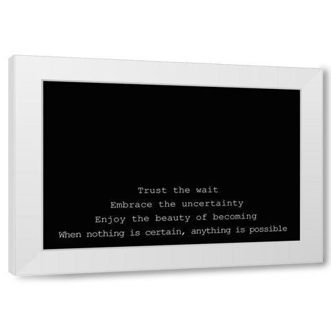 Anything is Possible White Modern Wood Framed Art Print by Kimberly, Allen