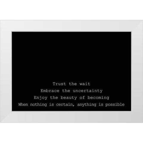 Anything is Possible White Modern Wood Framed Art Print by Kimberly, Allen