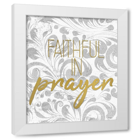 Kneel 3 White Modern Wood Framed Art Print by Kimberly, Allen
