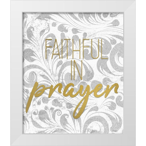 Kneel 3 White Modern Wood Framed Art Print by Kimberly, Allen