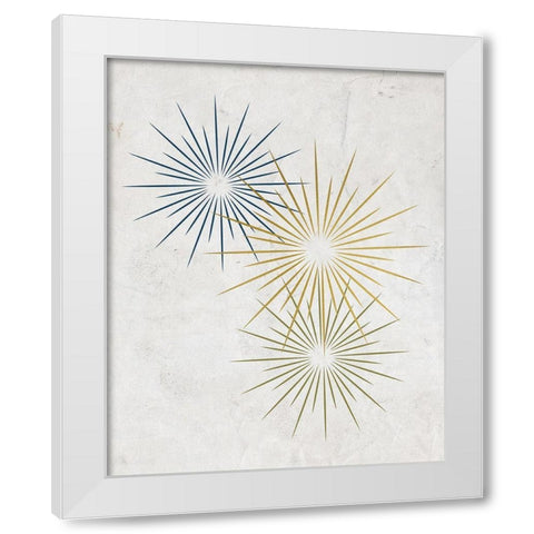 Burst 1 White Modern Wood Framed Art Print by Kimberly, Allen