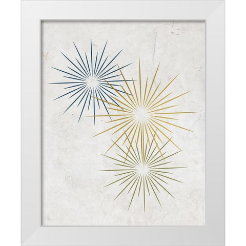 Burst 1 White Modern Wood Framed Art Print by Kimberly, Allen