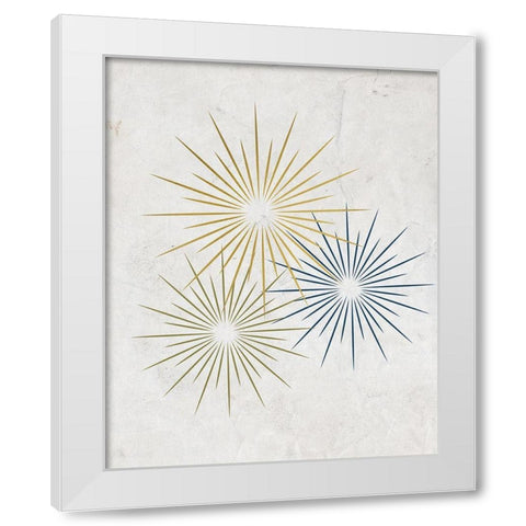 Burst 2 White Modern Wood Framed Art Print by Kimberly, Allen