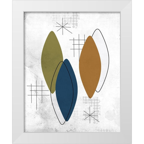 Burst Three 1 White Modern Wood Framed Art Print by Kimberly, Allen