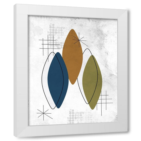 Burst Three 2 White Modern Wood Framed Art Print by Kimberly, Allen