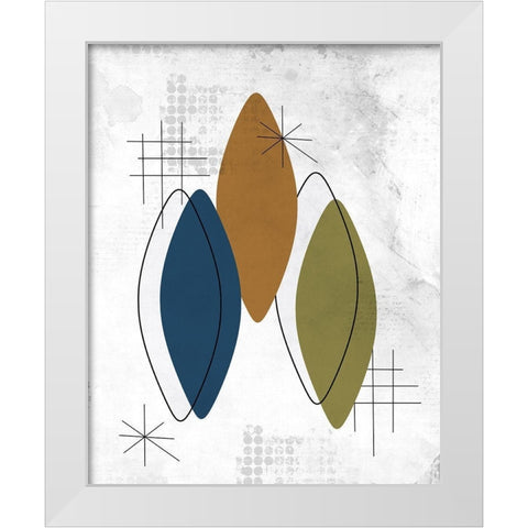Burst Three 2 White Modern Wood Framed Art Print by Kimberly, Allen