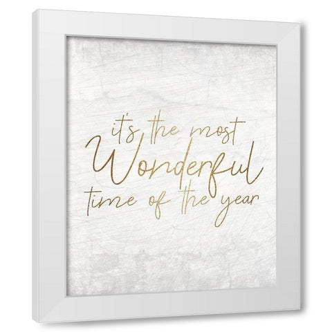 Christmas Luxe 4 White Modern Wood Framed Art Print by Kimberly, Allen