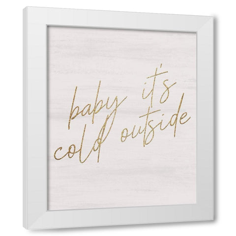 Christmas Romance 2 White Modern Wood Framed Art Print by Kimberly, Allen