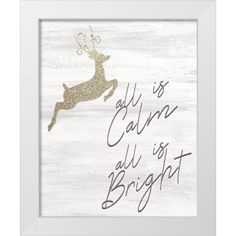 Christmas Romance 12 White Modern Wood Framed Art Print by Kimberly, Allen