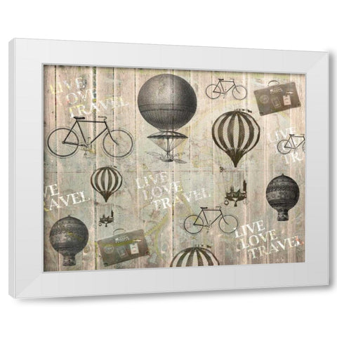 Live Love Travel White Modern Wood Framed Art Print by Allen, Kimberly