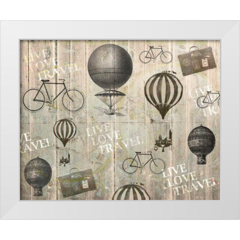 Live Love Travel White Modern Wood Framed Art Print by Allen, Kimberly
