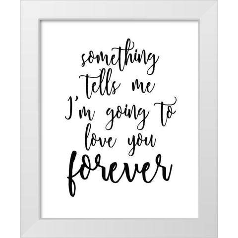 Forever White BG White Modern Wood Framed Art Print by Kimberly, Allen