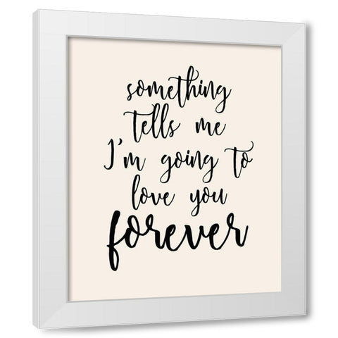Forever White Modern Wood Framed Art Print by Kimberly, Allen