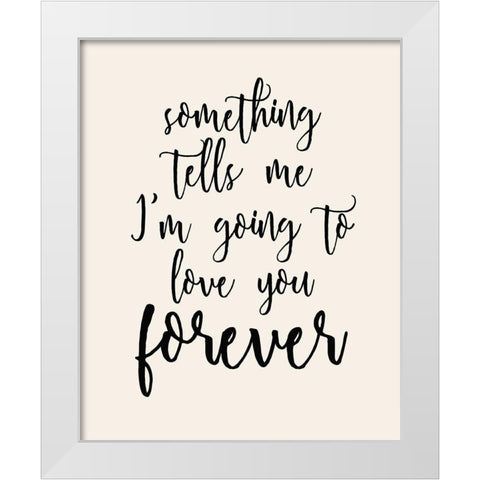 Forever White Modern Wood Framed Art Print by Kimberly, Allen