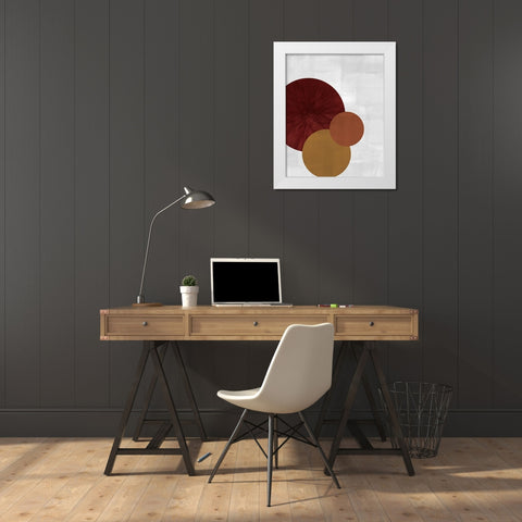 Three of a Kind 1 White Modern Wood Framed Art Print by Kimberly, Allen