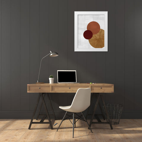 Three of a Kind 3 White Modern Wood Framed Art Print by Kimberly, Allen