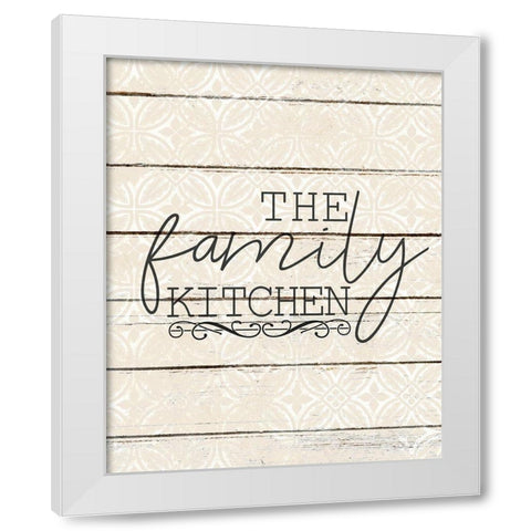 Family Kitchen White Modern Wood Framed Art Print by Kimberly, Allen