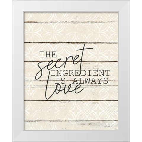 Secret Ingredient White Modern Wood Framed Art Print by Kimberly, Allen