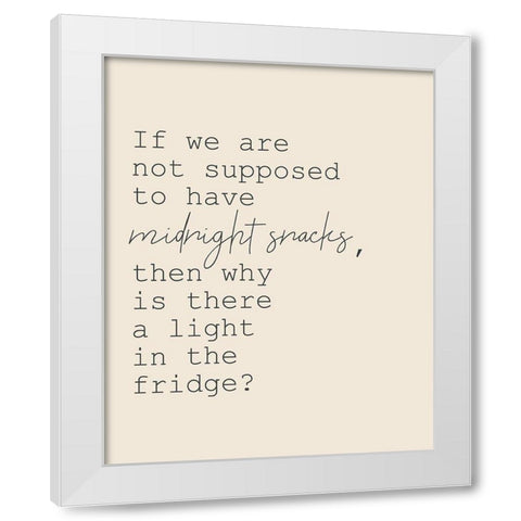 Midnight Snacks White Modern Wood Framed Art Print by Kimberly, Allen