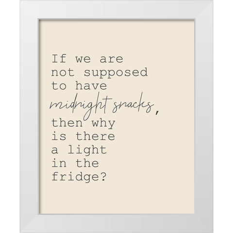 Midnight Snacks White Modern Wood Framed Art Print by Kimberly, Allen
