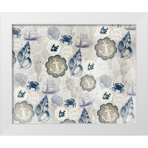 At the Beach White Modern Wood Framed Art Print by Allen, Kimberly