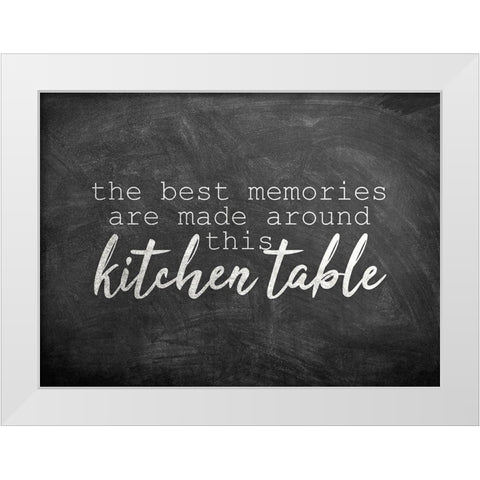 Kitchen Table White Modern Wood Framed Art Print by Kimberly, Allen