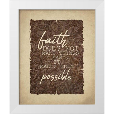 Hope Faith Love 2 White Modern Wood Framed Art Print by Kimberly, Allen