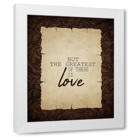 Hope Faith Love 3 White Modern Wood Framed Art Print by Kimberly, Allen