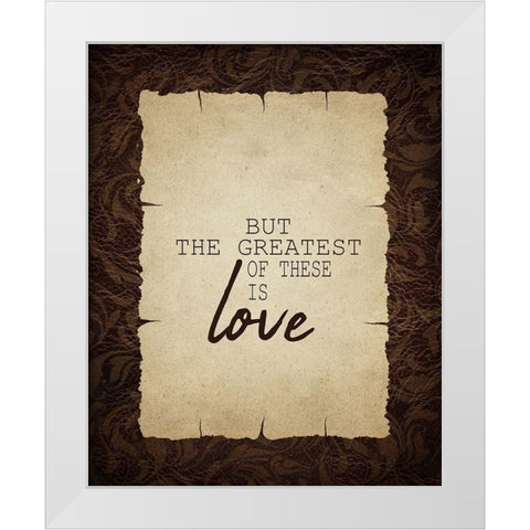 Hope Faith Love 3 White Modern Wood Framed Art Print by Kimberly, Allen