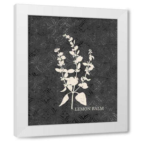 Fresh Lemon Balm White Modern Wood Framed Art Print by Kimberly, Allen