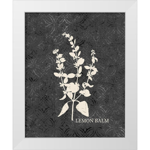 Fresh Lemon Balm White Modern Wood Framed Art Print by Kimberly, Allen